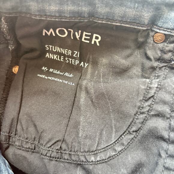 Mother Stunner Ankle Step Fray 30 10 My Wildest Ride Denim Jeans Skinny Raw Hem - Picture 5 of 7